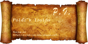 Polák Izolda névjegykártya