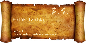 Polák Izolda névjegykártya